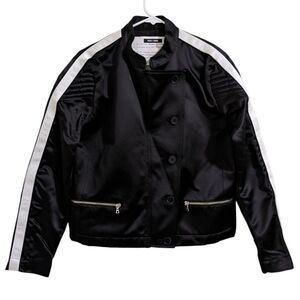 RARE Bolt x Edie 2019 "SCRAMBLE" Jacket Unisex Black Satin Racer | London